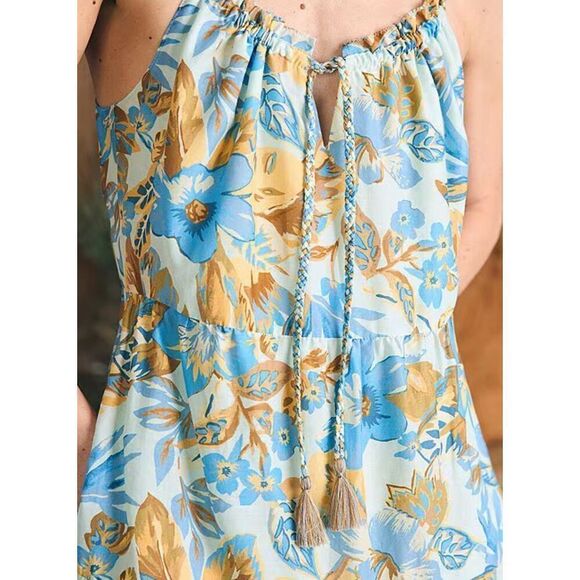 Faherty Sun Chaser Scoop Neck Sleeveless Floral Maxi Dress NWT Size Small - Picture 7 of 11